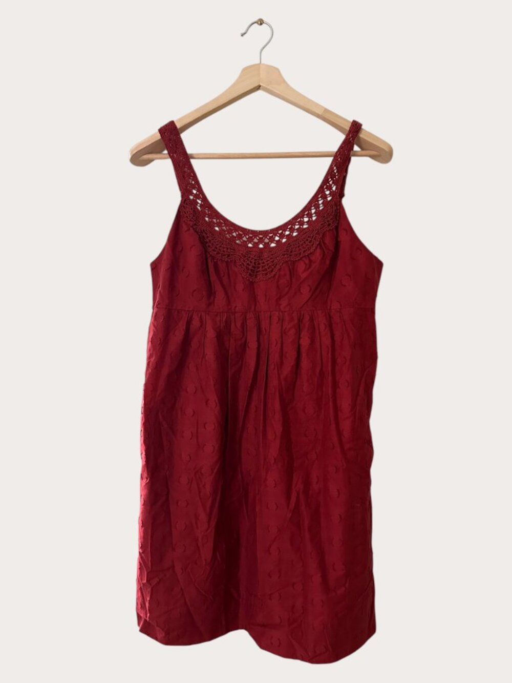 Max Azria Rust Boho Dress Size 12 Pockets 37” Length 36” Bust Like New